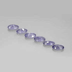 Pedras preciosas de iolita azul natural de  ct, corte oval, VS