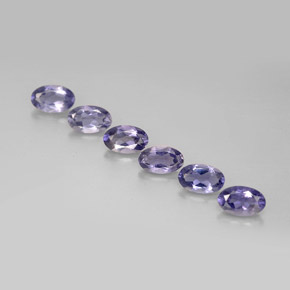 Pedras preciosas de iolita azul natural de  ct, corte oval, VS