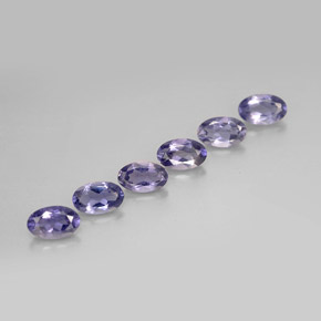 Pedras preciosas de iolita azul natural de  ct, corte oval, VS