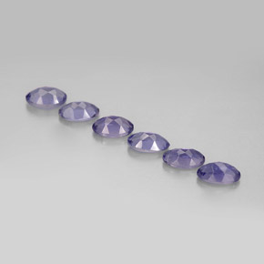 Pedras preciosas de iolita azul natural de  ct, corte oval, VS