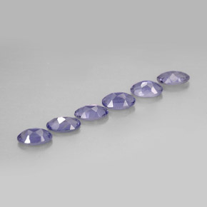 Pedras preciosas de iolita azul natural de  ct, corte oval, VS