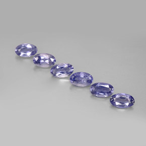 Pedras preciosas de iolita azul natural de  ct, corte oval, VS