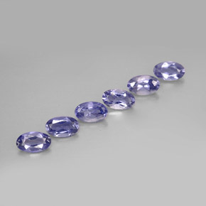 Pedras preciosas de iolita azul natural de  ct, corte oval, VS