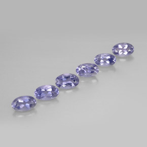Pedras preciosas de iolita azul natural de  ct, corte oval, VS