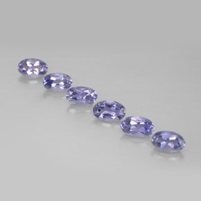 Pedras preciosas de iolita azul natural de  ct, corte oval, VS