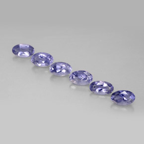 Pedras preciosas de iolita azul natural de  ct, corte oval, VS