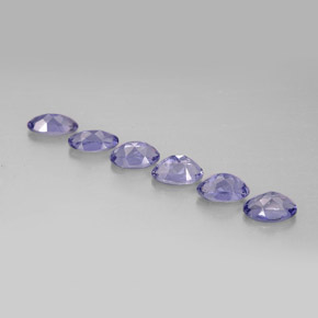 Pedras preciosas de iolita azul natural de  ct, corte oval, VS