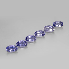 Pedras preciosas de iolita azul natural de  ct, corte oval, VS