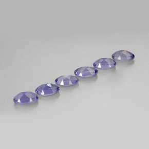 Pedras preciosas de iolita azul natural de  ct, corte oval, VS
