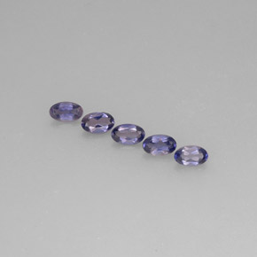 Pedras preciosas de iolita azul natural de  ct, corte oval, VS