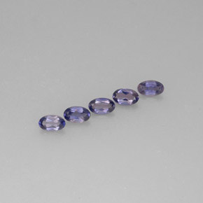 Pedras preciosas de iolita azul natural de  ct, corte oval, VS