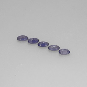 Pedras preciosas de iolita azul natural de  ct, corte oval, VS
