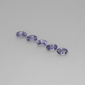 Pedras preciosas de iolita azul natural de  ct, corte oval, VS
