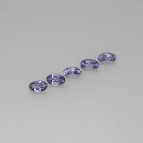 Pedras preciosas de iolita azul natural de  ct, corte oval, VS
