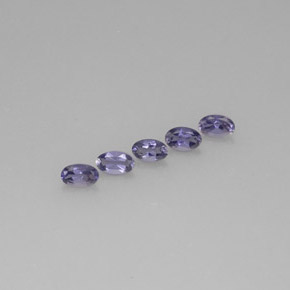Pedras preciosas de iolita azul natural de  ct, corte oval, VS