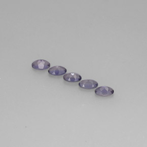 Pedras preciosas de iolita azul natural de  ct, corte oval, VS