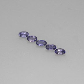 Pedras preciosas de iolita azul natural de  ct, corte oval, VS