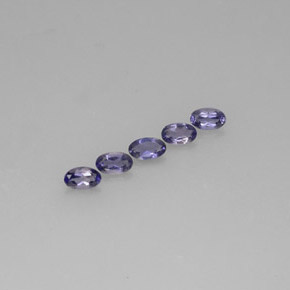 Pedras preciosas de iolita azul natural de  ct, corte oval, VS