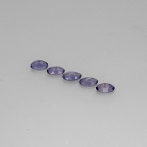 Pedras preciosas de iolita azul natural de  ct, corte oval, VS