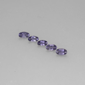 Pedras preciosas de iolita azul natural de  ct, corte oval, VS