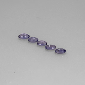 Pedras preciosas de iolita azul natural de  ct, corte oval, VS