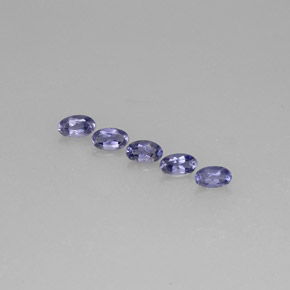Pedras preciosas de iolita azul natural de  ct, corte oval, VS