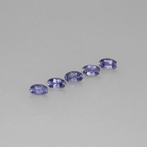 Pedras preciosas de iolita azul natural de  ct, corte oval, VS