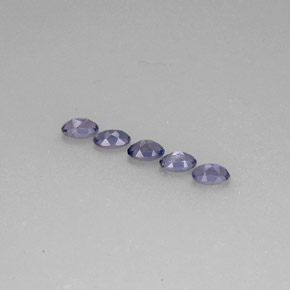 Pedras preciosas de iolita azul natural de  ct, corte oval, VS