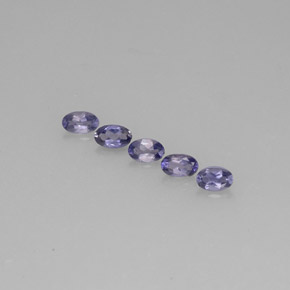 Pedras preciosas de iolita azul natural de  ct, corte oval, VS