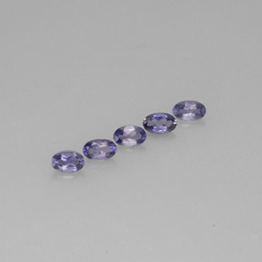 Pedras preciosas de iolita azul natural de  ct, corte oval, VS
