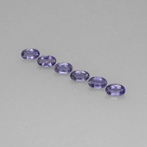 Iolita azul natural 1,22ct, corte oval, VS
