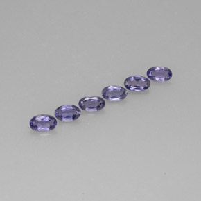 Iolita azul natural 1,22ct, corte oval, VS