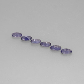 Iolita azul natural 1,22ct, corte oval, VS