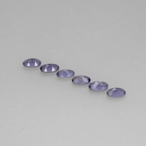 Pedras preciosas de iolita azul natural de  ct, corte oval, VS