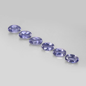 Pedras preciosas de iolita azul natural de  ct, corte oval, VS