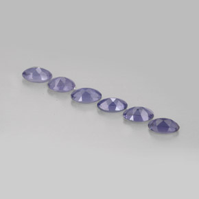 Pedras preciosas de iolita azul natural de  ct, corte oval, VS