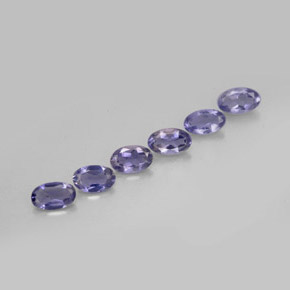 Pedras preciosas de iolita azul natural de  ct, corte oval, VS