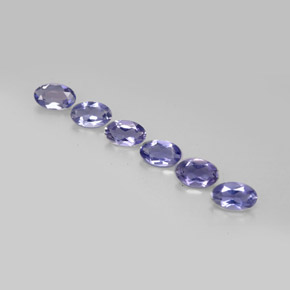 Pedras preciosas de iolita azul natural de  ct, corte oval, VS