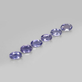 Pedras preciosas de iolita azul natural de  ct, corte oval, VS