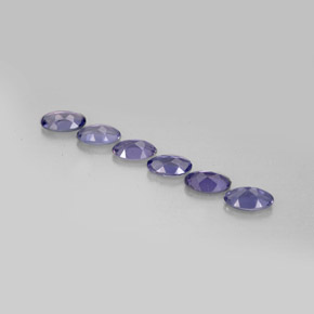 Pedras preciosas de iolita azul natural de  ct, corte oval, VS