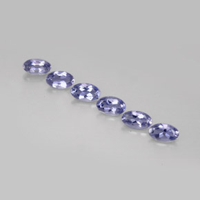 Pedras preciosas de iolita azul natural de  ct, corte oval, VS