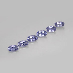 Pedras preciosas de iolita azul natural de  ct, corte oval, VS