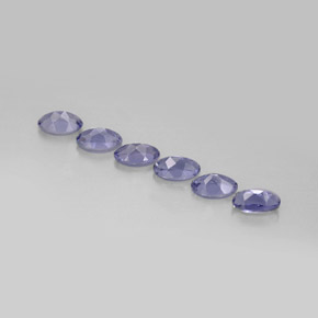 Pedras preciosas de iolita azul natural de  ct, corte oval, VS