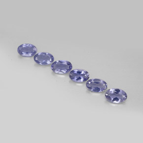 Pedras preciosas de iolita azul natural de  ct, corte oval, VS