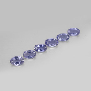 Pedras preciosas de iolita azul natural de  ct, corte oval, VS