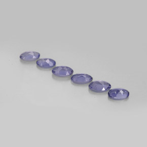 Pedras preciosas de iolita azul natural de  ct, corte oval, VS