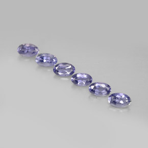 Pedras preciosas de iolita azul natural de  ct, corte oval, VS