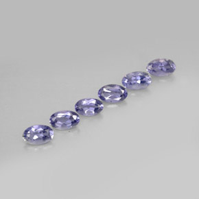 Pedras preciosas de iolita azul natural de  ct, corte oval, VS