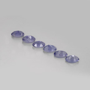 Pedras preciosas de iolita azul natural de  ct, corte oval, VS