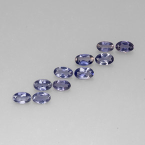 Pedras preciosas de iolita azul natural de  ct, corte oval, VS
